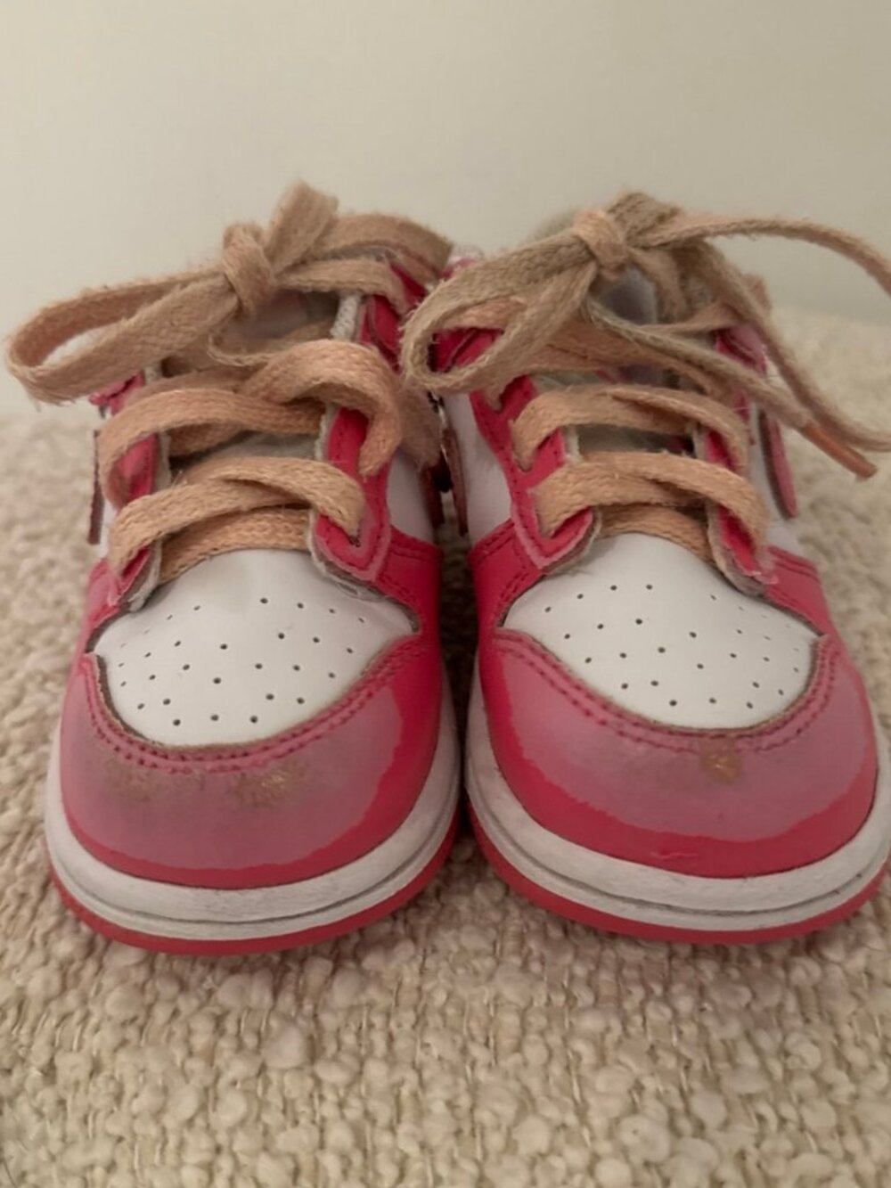 Nike Dunk Low Girls Pink Sneakers Size 8C